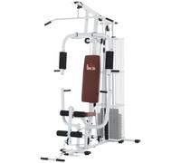 Multifunction Home Gym Station Back Pull Butterfly Leg Developer 120kg White