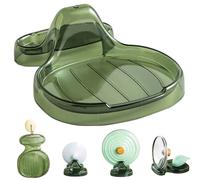 Multifunction Kitchen Spatula Rack, Heat Resistant Kitchen Spatula Rack with Lid Holder, Food Grade Plastic Holder for Chefs and Lovers, Green..