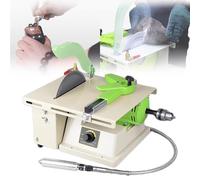 Multifunction Lapidary Machine for Jewelry Making, 1380W Rock Grinder Polisher with Bench Lathe and Drilling Capabilities, Ideal for Rock Polishing and Shaping
