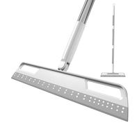 Multifunction Magic Broom, Extended Indoor Broom Detachable,3-in-1 Sweeper Removing Dust Liquid Hair, Adjustable Floor Squeegee Glass Wiper for Windows, Pet Hair Remover（Gray）