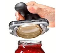 Multifunction Manual Bottle Opener with Rotating Design - Makes Opening Jars and Bottles Easy - Perfect for Restaurants and Everyday Kitchen Use-Black