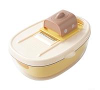 MultiFunction Manual Vegetable Grater and Slicer with Stainless Steel Blade, Designed for Carrots Potatoes and Various Vegetables in Kitchen Use (Yellow)