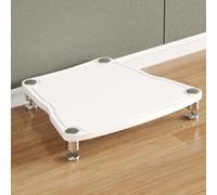 MultiFunction Media Stand Open Audio Rack Component Cabinet Floor Standing Stereo Storage with Shock Absorbing Feet White 1 Tier 10.5cm/4.1inIdeal for Home Entertainment