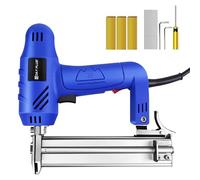Multifunction Nail Gun/Staple Gun 2-in-1 Electric Brad Nailer 18GA 32mm Brad Nails and Crown 25mm Staples for DIY Project of Upholstery/Home Improvement/Picture Framing/Woodworking