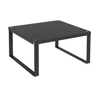 Multifunction Office Kitchen Countertop Rack,Extra Wide Stackable Kitchen Spice Rack,Black Metal Cupboard Organizer,Display Rack