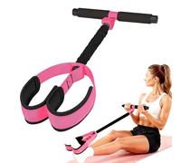 Multifunction Pedal Resistance Band with Handle, Upgraded Exercise Equipment with Soft Foot Pedal for Sit Up & Full-Body Home Gym Workouts, Yoga, Core/ABS Training，Pilates & Physical Therapy