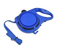 Multifunction Pet Leash for Small Dogs, Nonretractable Dog Leash with Hollow Handle Storage, Includes Foldable Bowl and Garbage Bag Hook, Lightweight Portable Leash for (Blue)