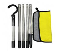 Multifunction Pool Skimmer Accessory Adjustable Metal Extension Rod Ergonomic Handle Secure Debris Removal Solution Pool Skimmer