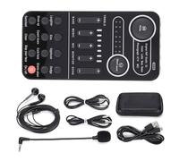 Multifunction Portable Mini Sound Card Voice Changer for Game Live Streaming