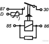 Multifunction relay Klaxon 75613198 HERTH+BUSS ELPARTS for VW SEAT SKODA AUDI