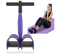 Multifunction Resistance Training 6 Tube Pedal Resistance Band Sit-up Pull Rope Fitness Pedal Exerciser Tension Rope Sport Trainer Equipment for Legs