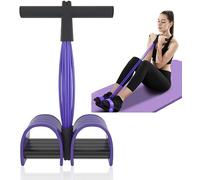 Multifunction Resistance Training 6 Tube Pedal Resistance Band Sit-up Pull Rope Fitness Pedal Exerciser Tension Rope Sport Trainer Equipment for Legs Fitness Arm Slimming Training