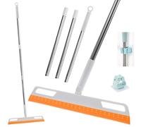 Multifunction Rubber Broom,Magic Broom Non-Stick Hair, Squeegee Broom for Floor Quick Drying, Soft Silicone Broom for Floor Cleaning, Pet Hair Remover, Glass Window Sweeper