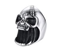 Multifunction Skull Ring - Men's Bottle Opener Ring Gothic Punk Rock Design for Evening and Party | Metal Jewelry with Bottle Opener Function Fashion Bar Accessory