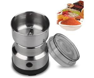 Multifunction Smash Machine, Mini Electric Coffee Grinder 4 Blades, Stainless Steel Herb Processor Multifunctional Grinding Machine for Cereals Nuts Beans Spices Beans Kitchen Accesoire