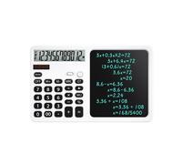 Multifunction Solar Calculator with Handwriting Pad for Financial Accounting Handwriting Computer Business Drawing White