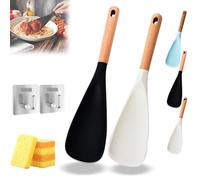 Multifunction Spatula Cooking Spoon, Kitchen 3 in 1 Multifunction Spatula Spoons, Makes Stirring, Scooping & Serving So Much Easier (Black+White)