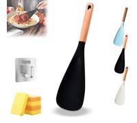 Multifunction Spatula Cooking Spoon, Kitchen 3 in 1 Multifunction Spatula Spoons, Makes Stirring, Scooping & Serving So Much Easier (Black)
