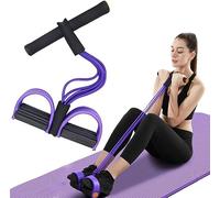 Multifunction Tension Rope, 6-Tube Elastic Yoga Pedal Puller Resistance Band, Natural Latex Tension Rope Fitness Equipment Sport Trainer for Legs Fitness Arm Leg Slimming Training
