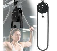 Multifunction Tension Rope, Endless Rope Climbing Trainer, Adjustable Resistance Knob, 13 Ft Nylon, for Strengthen Arms & Core Muscles & Bicep Exercises(Black)