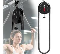 Multifunction Tension Rope, Endless Rope Climbing Trainer, Adjustable Resistance Knob, 13 Ft Nylon, for Strengthen Arms & Core Muscles & Bicep Exercises(Red)