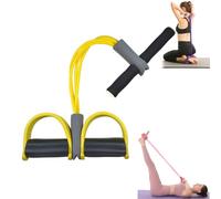 Multifunction Tension Rope,Foot Pedal Resistance Band,Multi Function Tension Rope,Multifunctional Tension Rope,Pedal Resistance Bands With Handle,6 Tube Resistance Band (yellow)