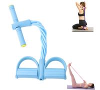 Multifunction Tension Rope,Foot Pedal Resistance Band,Multi Function Tension Rope,Multifunctional Tension Rope,Pedal Resistance Bands With Handle,6 Tube Resistance Band (Blue)