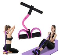 Multifunction Tension Rope, Pedal Resistance Band, 6-Tube Pedal Resistance Band Elastic Pull Yoga Tension Rope, Exercise Bands Resistance for Full-Body Workout (Pink B)