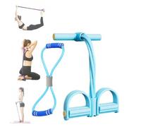 Multifunction Tension Rope,Pedal Resistance Bands with Handle,Abdominal Exercise Tension Rope,Sit Up Pull Rope,Full Body Home Workout Equipment for Home Gym Training, Yoga (Blue,6-Tube)