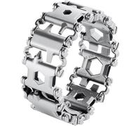 Multifunction Tool Bracelet, Stainless Steel Multitool with 29 Tools, Outdoor Camping Hiking Emergency Kit, 1.0 Grams, Silver