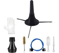 Multifunction Trumpet Maintenance Bundles Foldable Stand Snake Brush Mute For Tight Spaces And Slide Cleaning Flexible Snake Brush For Trumpets
