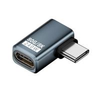Multifunction USB C Adapter 240W 80Gbps, Grey SIDE BEND | Fast Speed Connectors for Laptops Tablets Phones with Real Time Power Display and Voltages