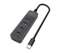 Multifunction USB Splitter Hubs 1x USB3.0 1x USB2.0 2x Type C Port Enhanceds Connectivitys For Office Home Use USB C Hubs Splitter For PC