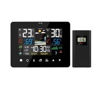 Multifunction Weather Station Alarm Clock Thermometer Hygrometer Touch Screen Wireless Sensor Sunrise Sunset Hygrothermograph Accurate Quick Real Time Monitoring