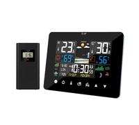 Multifunction Weather Station Alarm Clock Thermometer Hygrometer Touch Screen Wireless Sensor Sunrise Sunset Hygrothermograph Accurate Quick Real Time Monitoring