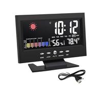 Multifunction Weather Stations Clock Thermometers Hygrometer with Temperature Trend Alarm Calendar Display Digital Weather Stations Thermometers Hygrometer Clock