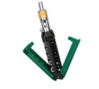 Multifunctional 14-Piece Ratchet Screwdriver with Angled Adjustment, Ergonomic Non Slip for Automotive Maintenance, Multi-Angle Ratchet Screwdriver