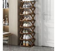 Multifunctional 2-10 Tier Bamboo Shoe Rack Foldable & Independent Stylish Brown Color Space-Saving Design for Home nization & Storage
