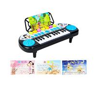 Multifunctional 24 Keys Electronic Pianos with Lights Sounds for Girls Boys Blue