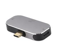Multifunctional 3 in 1 USB C Hub, Lightweight Fast Charging Type C Male to Mini DP Docking Station 4K Resolution 60Hz Adapter for Windows, for Android, for OS X