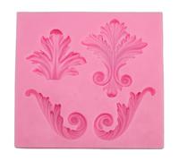 Multifunctional 4 Cavity Scroll Silicone Fondant for Cake Decorating, Baking Crafts at Parties and Family Gatherings