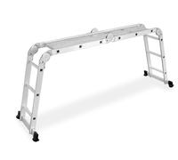 Multifunctional 4x3 aluminum articulated ladder + PLATFORM 125 kg DRABEST