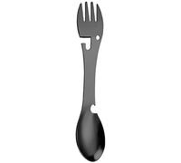 Multifunctional 5 en 1 para exteriores, herramientas prácticas de supervivencia para acampar, cuchara, cubiertos, tenedor, abridor () Durability