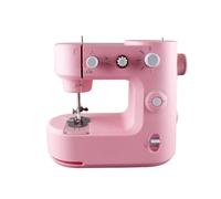 Multifunctional 5-stitch Sewing Machine Mini Portable Thread Effortless Sewing(PINK)