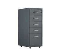Multifunctional 5Layer File CabinetThickened ColdRolled Steel Storage Chest for Office Large Capacity Organizer Durable Gray Drawer Unit for Documents and Supplies