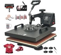 Multifunctional 8-in-1 Heat Press Machine, 38×38cm Professional, 360 Degree Swivel Machine for T Shirt Mug Plate Bag Mouse Pad More