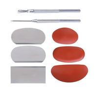 Multifunctional 8Piece Pottery Shape Scraper Cutter Clay Sculpting Tool Suitable for Beginners Professionals in Ceramics Clay Detail Tool