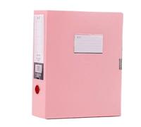 Multifunctional A4 File Organizer Box Thickened Document Case Color Plastic Paper Archives for School Work Office(Pink)