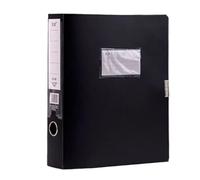 Multifunctional A4 File Organizer Box Thickened Document Case Color Plastic Paper Archives for School Work Office(Black)