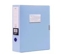 Multifunctional A4 File Organizer Box Thickened Document Case Color Plastic Paper Archives for School Work Office(Blue)